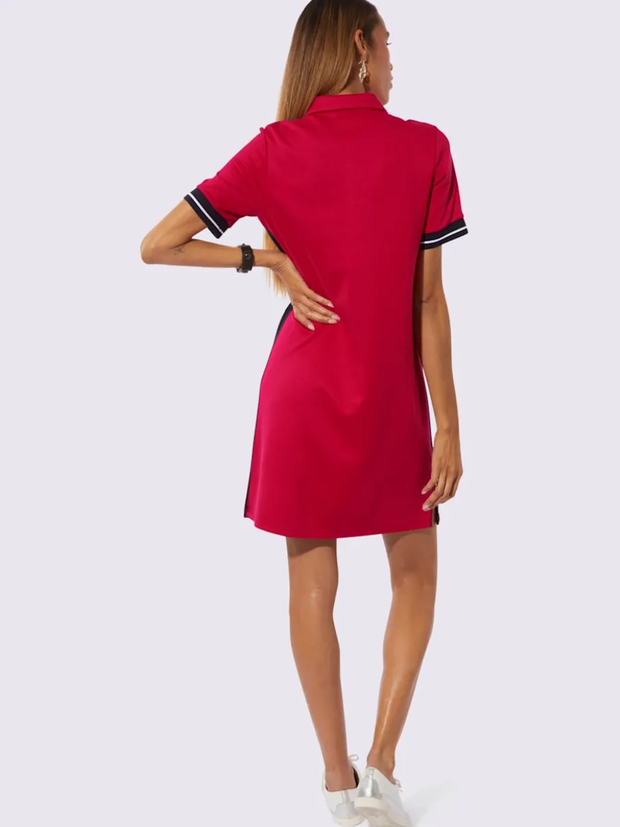 Robe polo avec col zippé et poches pratiques