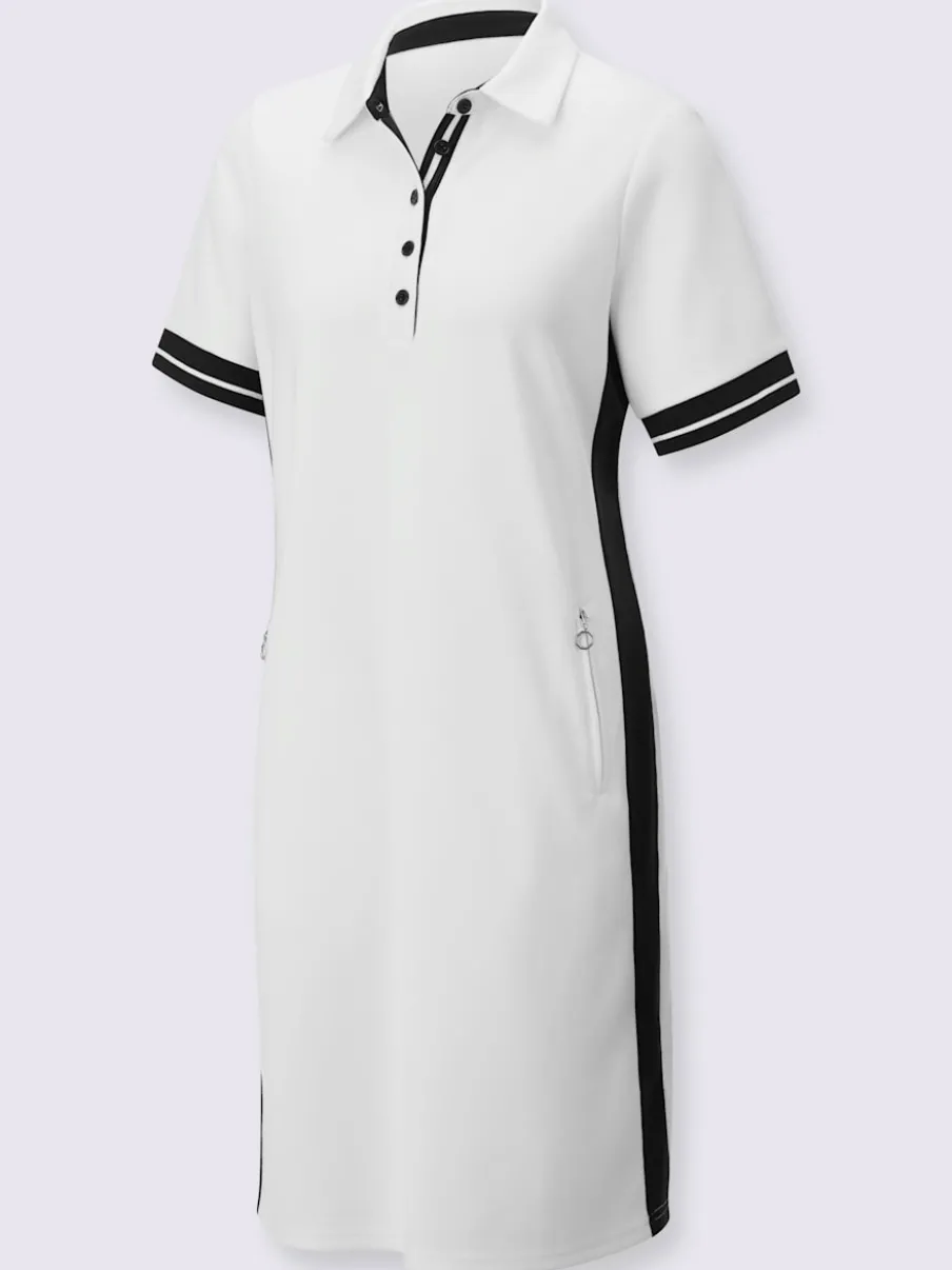 Robe polo avec col zippé et poches pratiques