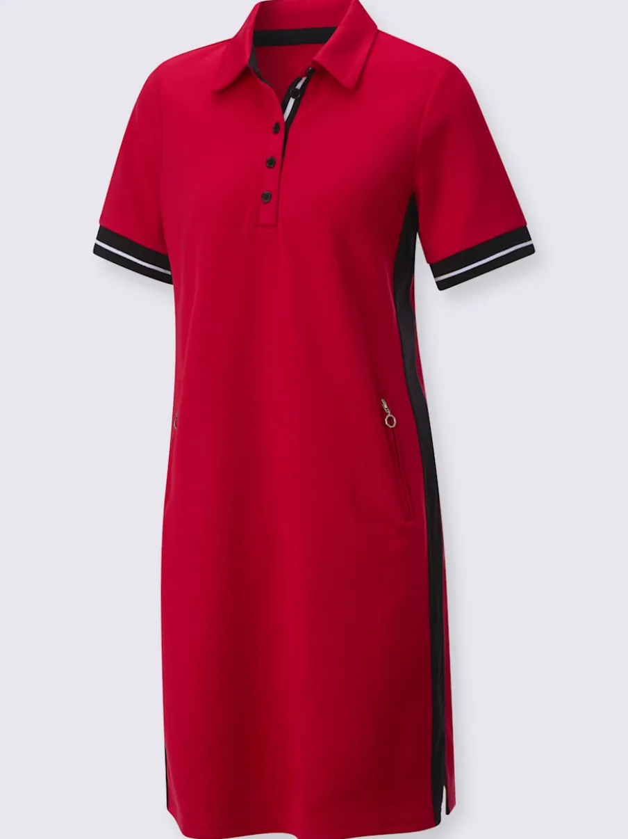Robe polo avec col zippé et poches pratiques