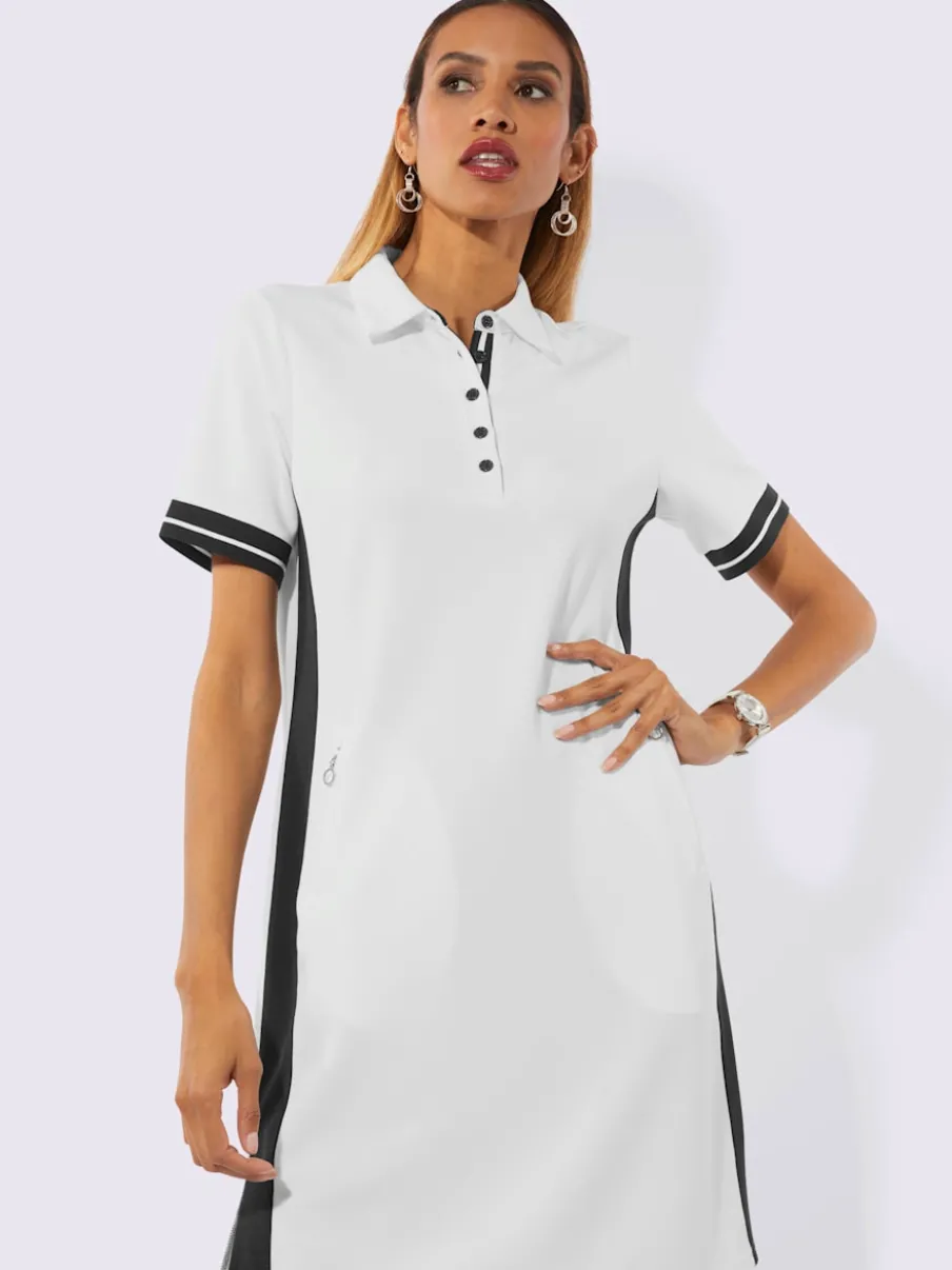 Robe polo avec col zippé et poches pratiques