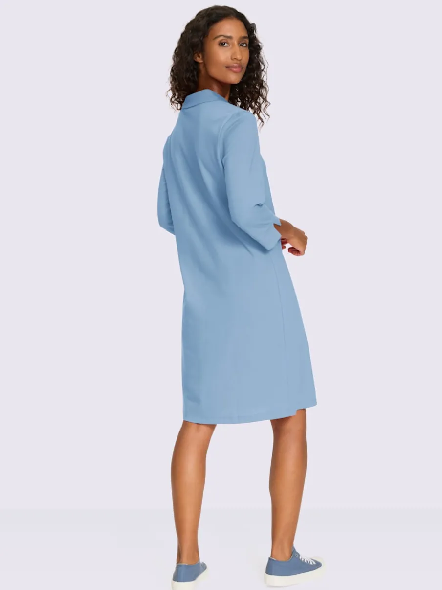 Robe polo classique avec col polo et manches 3/4