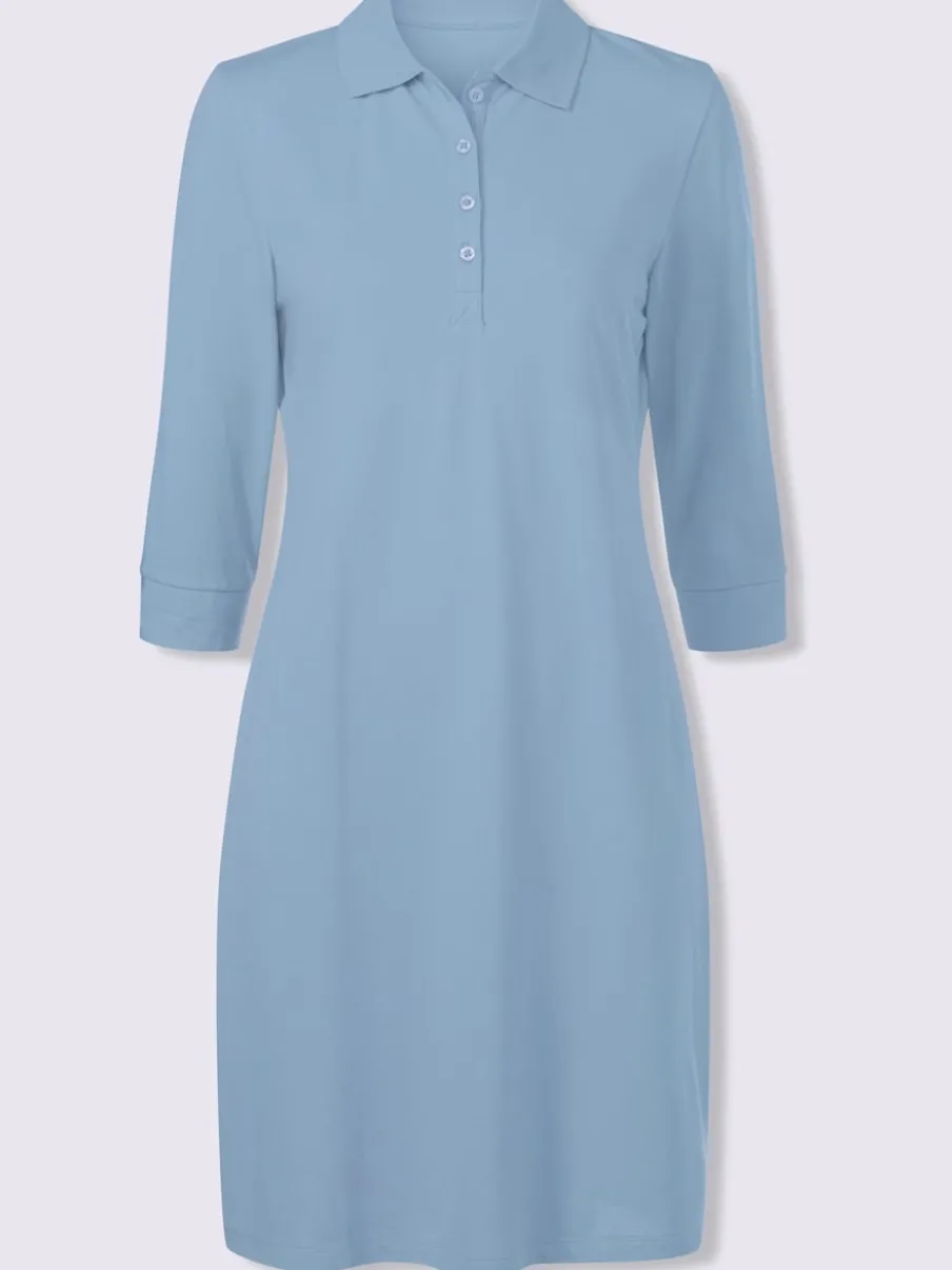 Robe polo classique avec col polo et manches 3/4