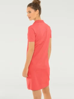 Robe polo à col classique et manches courtes en piqué doux