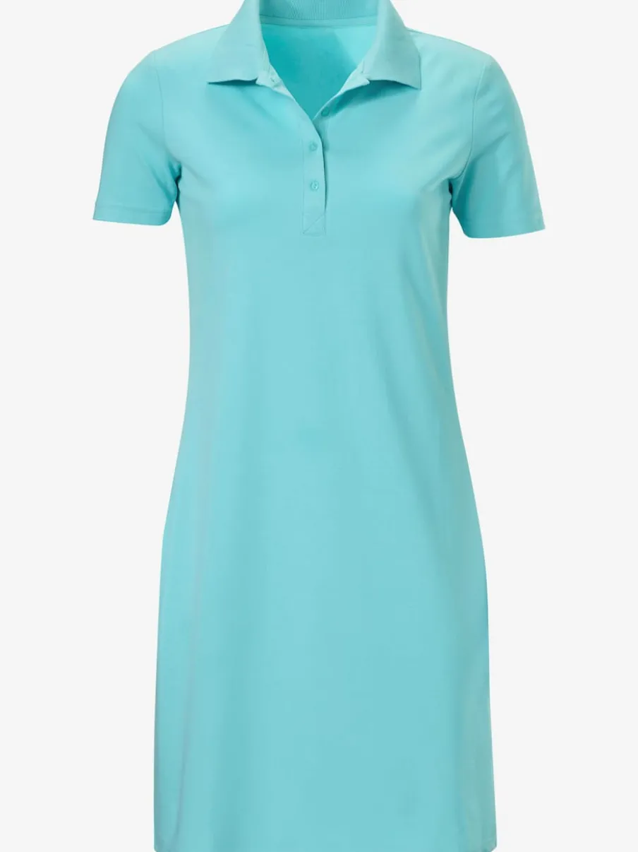 Robe polo à col classique et manches courtes en piqué doux