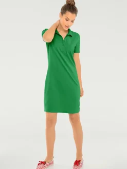 Robe polo à col classique et manches courtes en piqué doux