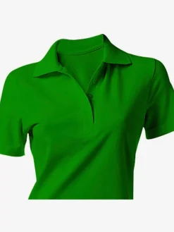 Robe polo à col classique et manches courtes en piqué doux