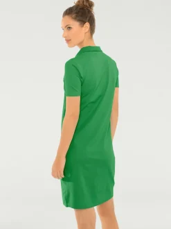Robe polo à col classique et manches courtes en piqué doux