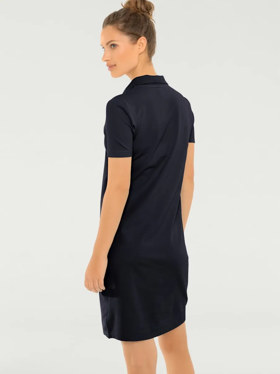 Robe polo à col classique et manches courtes en piqué doux