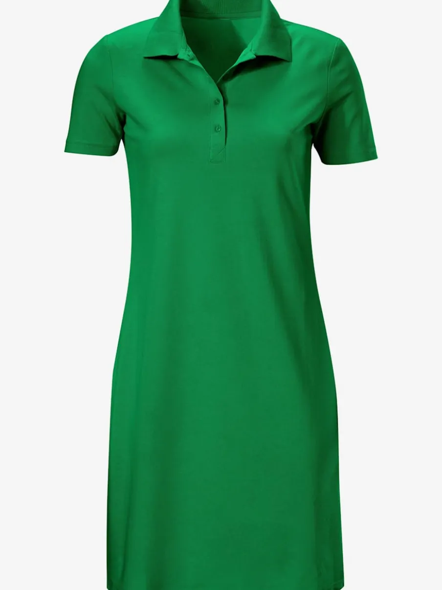 Robe polo à col classique et manches courtes en piqué doux