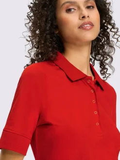 Robe polo en jersey avec col à patte de boutonnage manches courtes