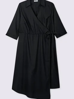 Robe portefeuille effet cache-cœur asymétrique