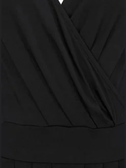 Robe portefeuille en jersey à encolure cache-cœur fluide