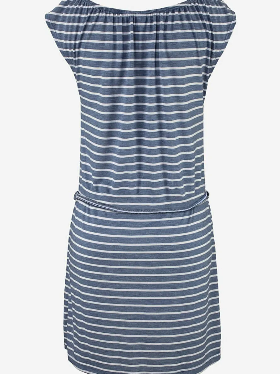 Robe rayée sportive avec ceinture et liens à nouer