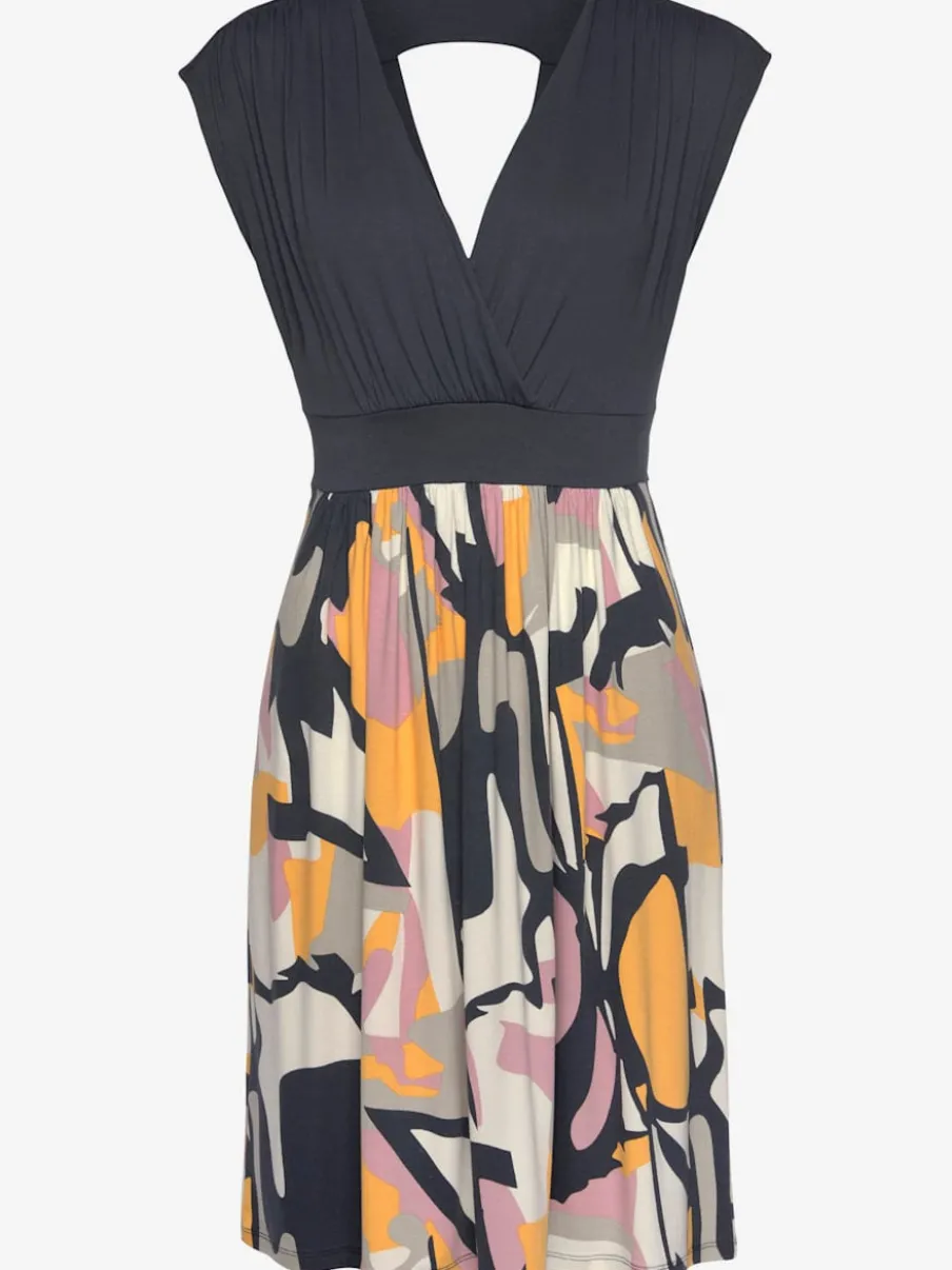 Robe sans manches en jersey à motifs géométriques doux