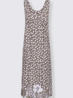 Robe sans manches à pois avec poches arrondies