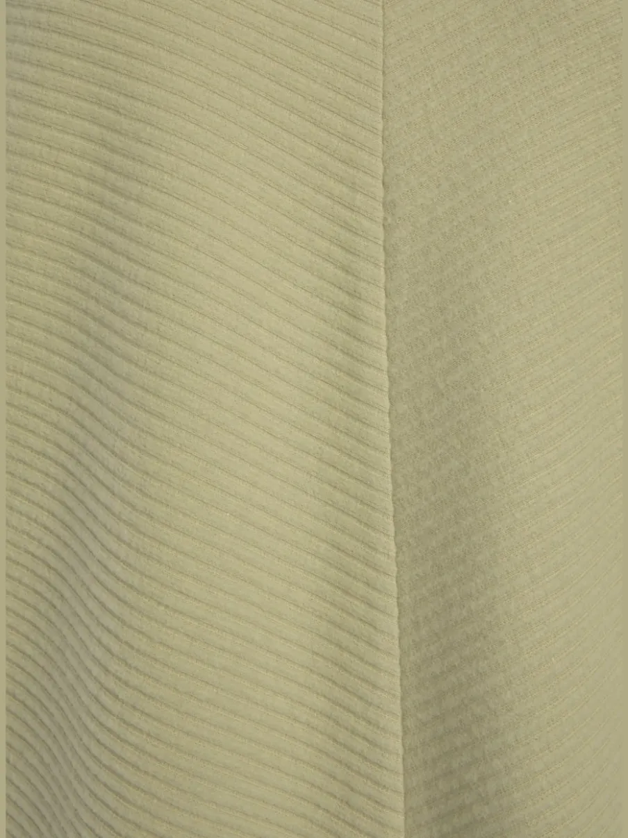 Robe sweat côtelée manches longues avec bords-côtes