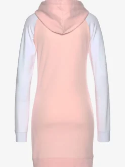 Robe sweatshirt à capuche avec logo et manches raglan