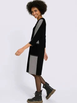 Robe tissée superbe mélange de matières