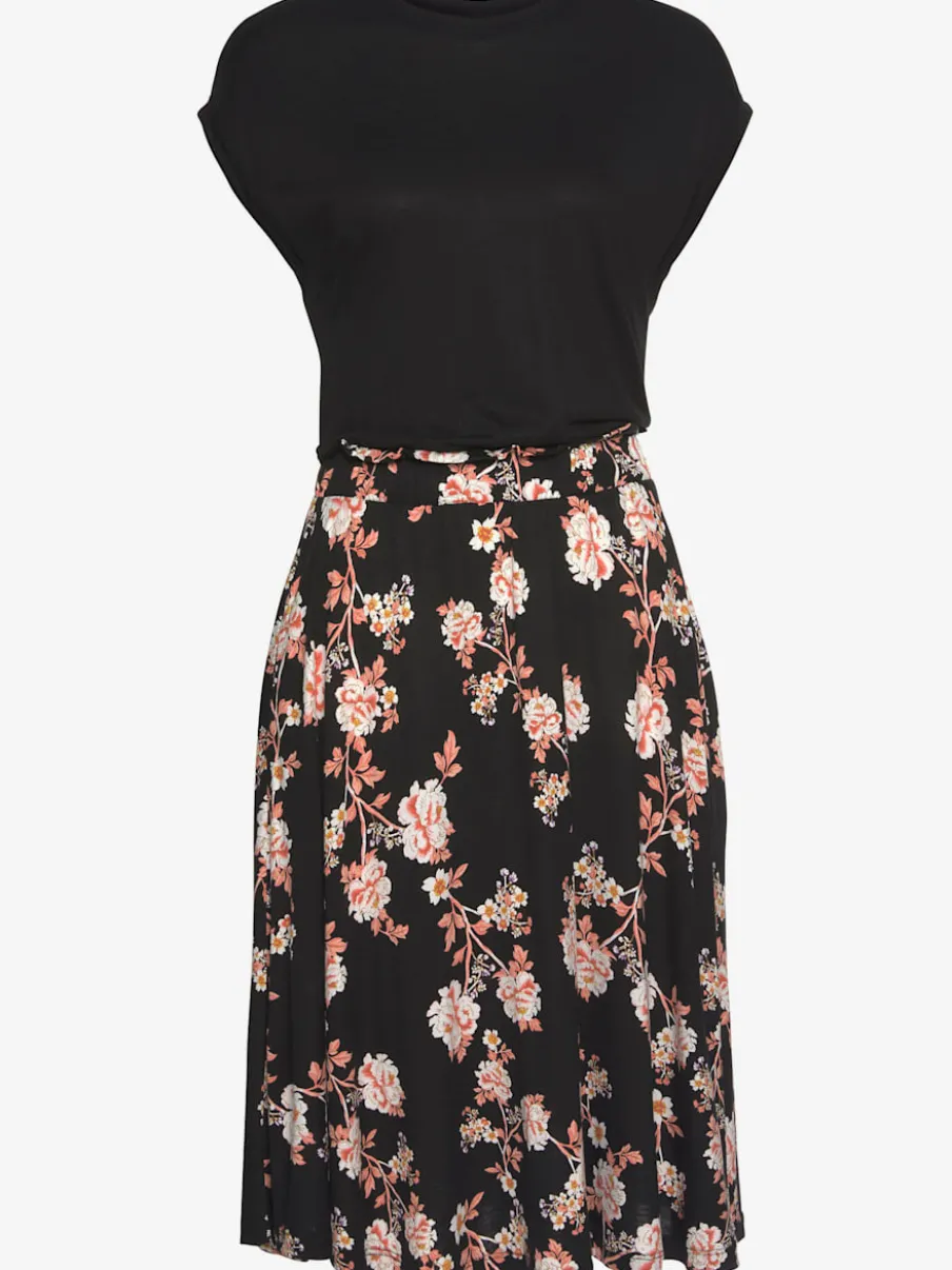 Robe T-shirt avec jupe imprimée à large élastique