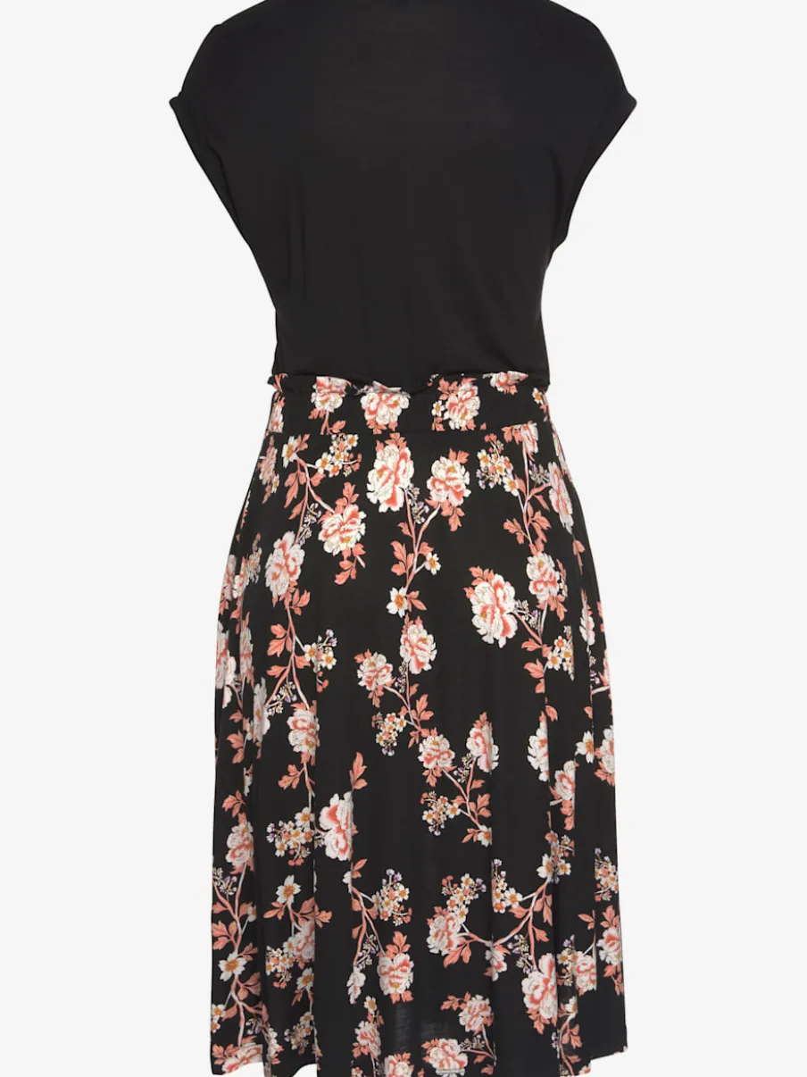 Robe T-shirt avec jupe imprimée à large élastique