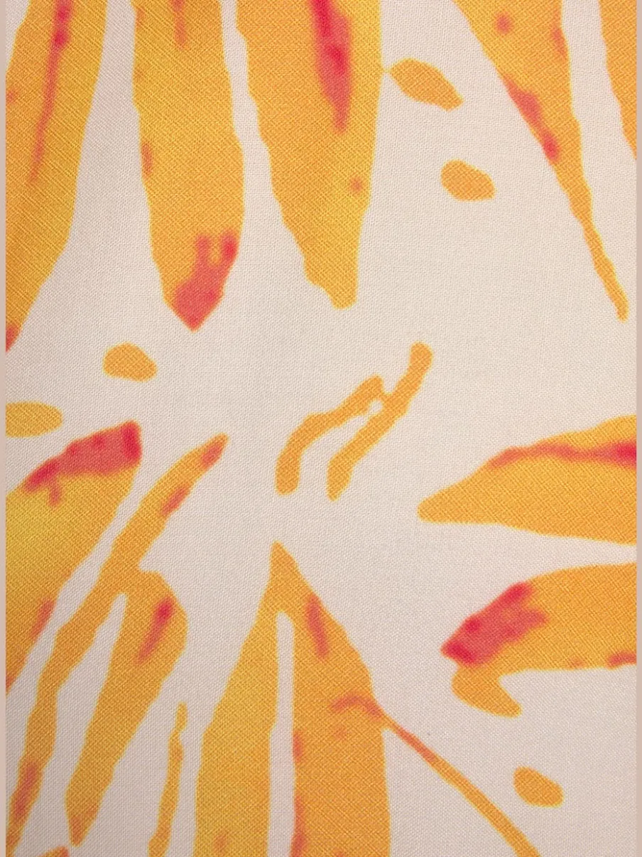 Robe tunique en viscose à manches courtes imprimée