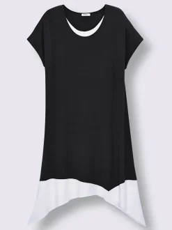 Robe évasée aspect 2 en 1 tendance