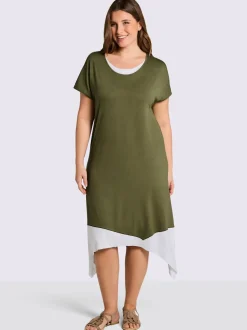 Robe évasée aspect 2 en 1 tendance