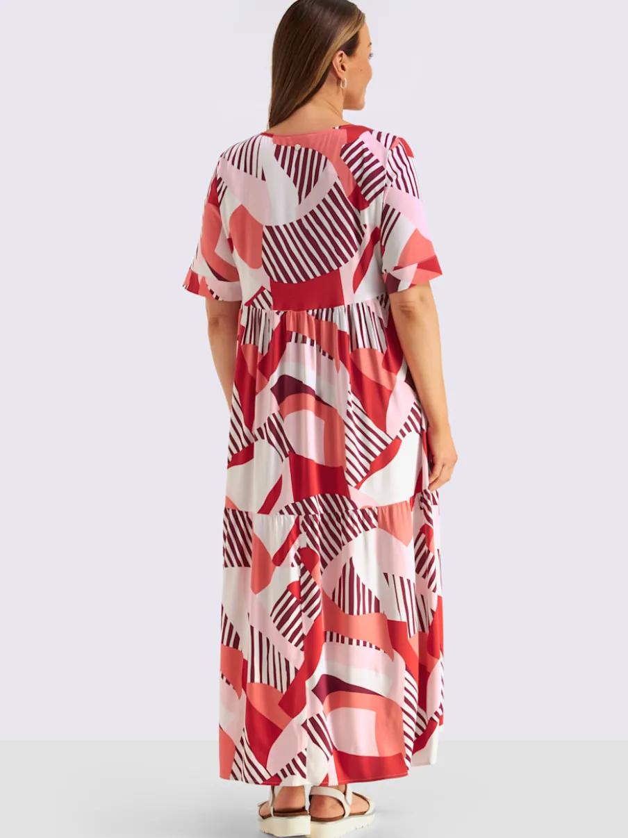 Robe évasée viscose