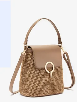 Sac en bandoulière élégant sac à main avec détails couleur or et bandoulière amovible