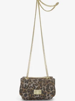Sac en bandoulière petit sac avec anse à chaîne couleur or élégante et petite poche intérieure