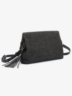 Sac en bandoulière sac à main en imitation raphia tendance