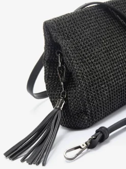 Sac en bandoulière sac à main en imitation raphia tendance