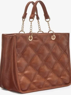 Sac à main avec matelassage tendance et anse à chaîne dorée