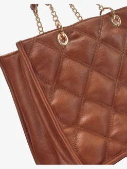 Sac à main avec matelassage tendance et anse à chaîne dorée