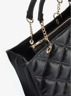 Sac à main avec matelassage tendance et anse à chaîne dorée