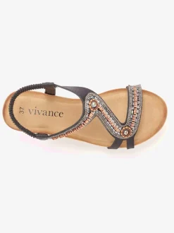 Sandales avec détails brillants tendance