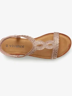 Sandales avec détails brillants tendance
