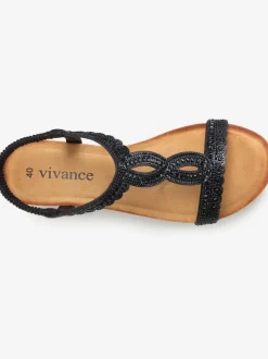 Sandales avec détails brillants tendance
