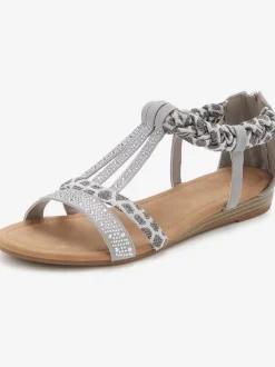 Sandales avec superbes éléments décoratifs au style ethnique