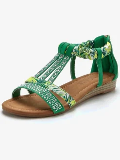 Sandales avec superbes éléments décoratifs au style ethnique