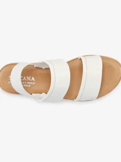 Sandales compensées chaussures en cuir avec brides élastiques pour un confort optimal