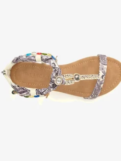 Sandales différents éléments décoratifs pour une allure, sophistiquée et raffinée