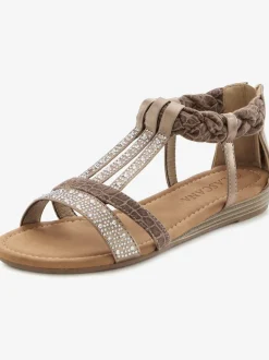 Sandales d'été avec petites pierres brillantes tendance