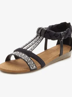 Sandales d'été avec petites pierres brillantes tendance