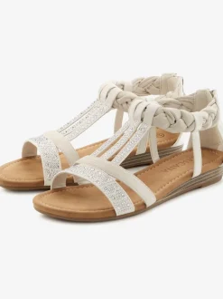 Sandales d'été avec petites pierres brillantes tendance
