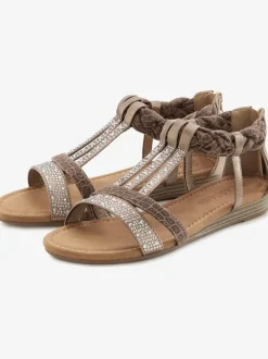 Sandales d'été avec petites pierres brillantes tendance