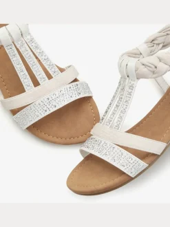 Sandales d'été avec petites pierres brillantes tendance