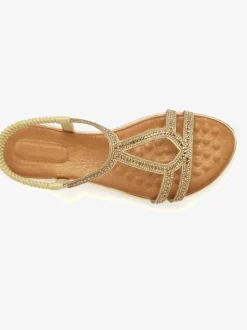 Sandales petites pierres décoratives pour une allure sophistiquée et raffinée