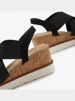 Sandales talon compensé confortable d'env. 6 cm