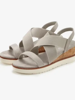 Sandales talon compensé confortable d'env. 6 cm